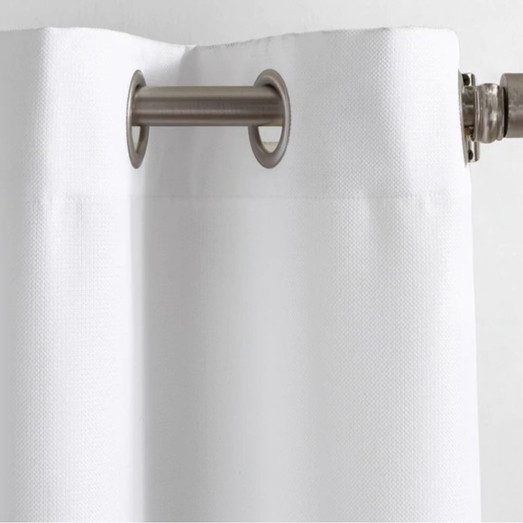 918 Sora Casual Textured Grommet Curtain Panel; 2 Single Panel 40 x 95 White - Picture 4 of 6